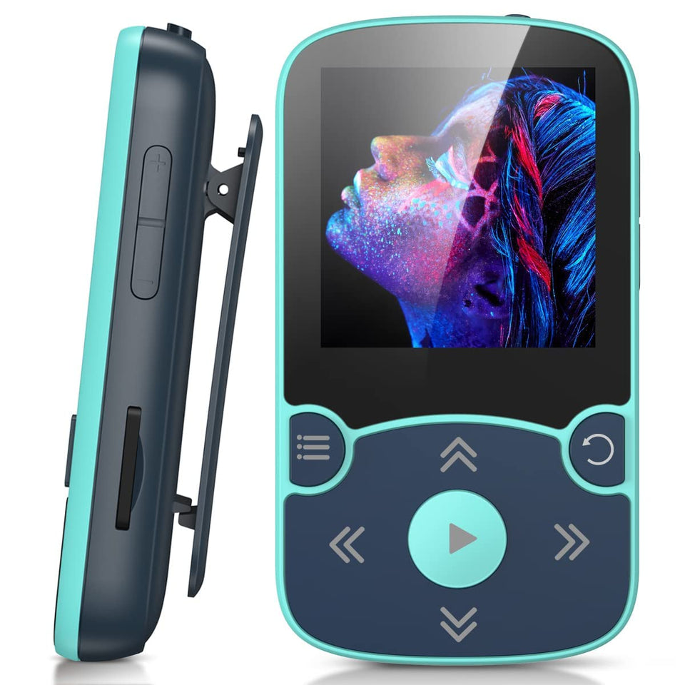 AGPTEK A65 front view showing controls and compact form, easy pocket use