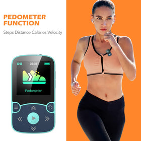 AGPTEK pedometer display during run to track steps and activity
