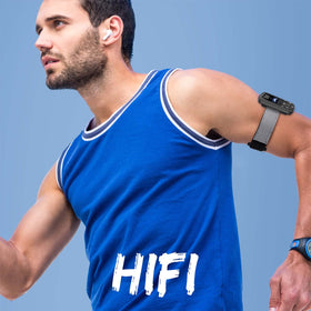 AGPTEK A65 pedometer mode screen showing step tracking benefit