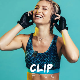 AGPTEK A65 with earphones in hand illustrating portable listening