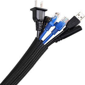 AGPTEK cable sleeve 10ft cuttable for customizable cable management