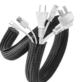 AGPTEK cable sleeve 20ft length for tidy home cable management