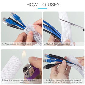 AGPTEK cable sleeve used to organize car wiring.