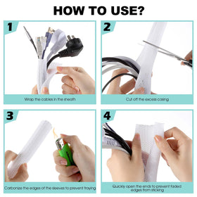 AGPTEK self-closing cable sleeve tidies desk cables.
