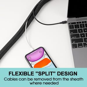 AGPTEK pet-proof sleeve guards wires from chewing near pets