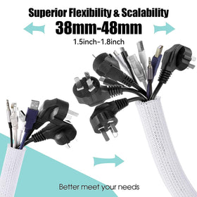 AGPTEK self-closing cable sleeve demonstrates an easy-to-bundle design for tidy setups.