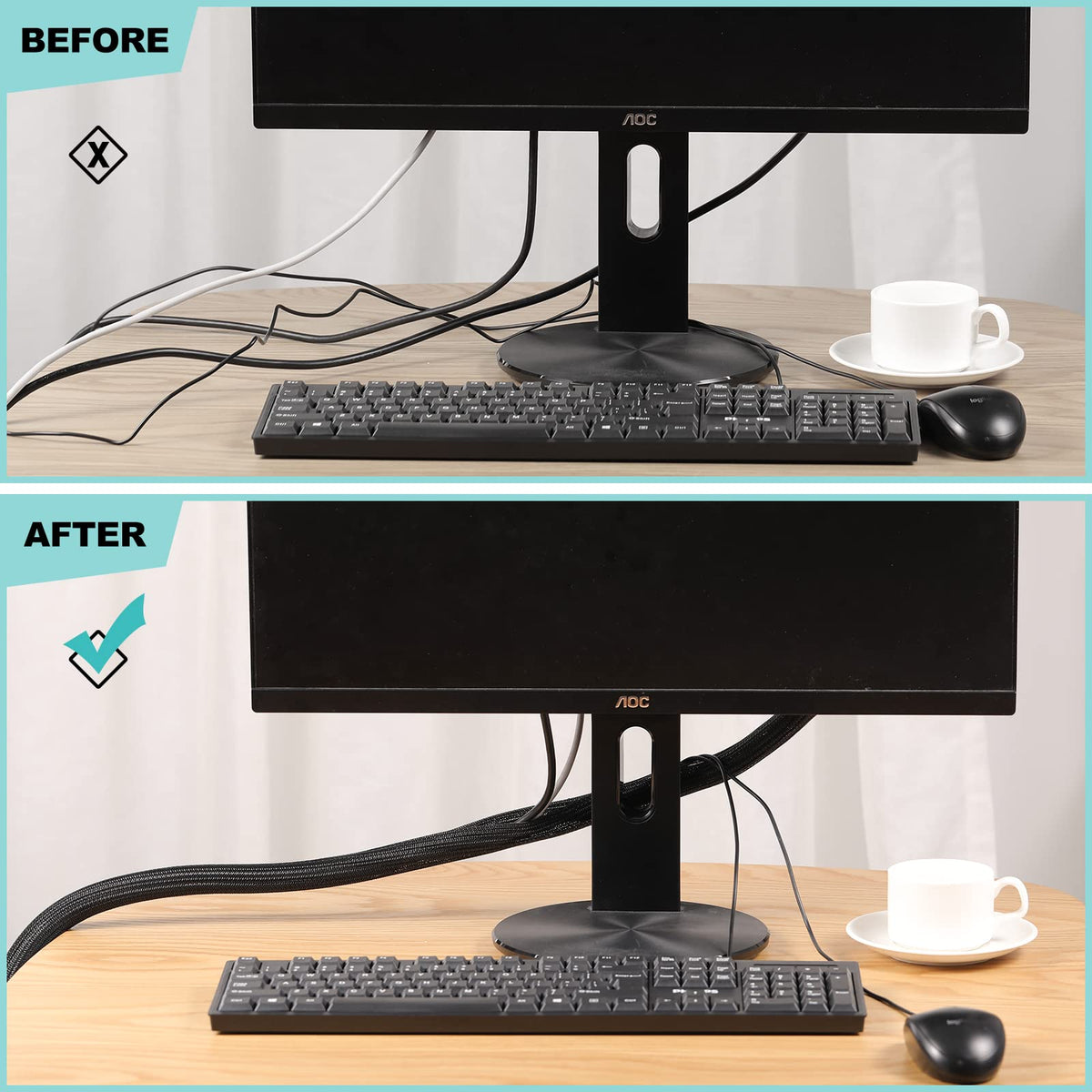 AGPTEK car and office cable protector guards wires on the go