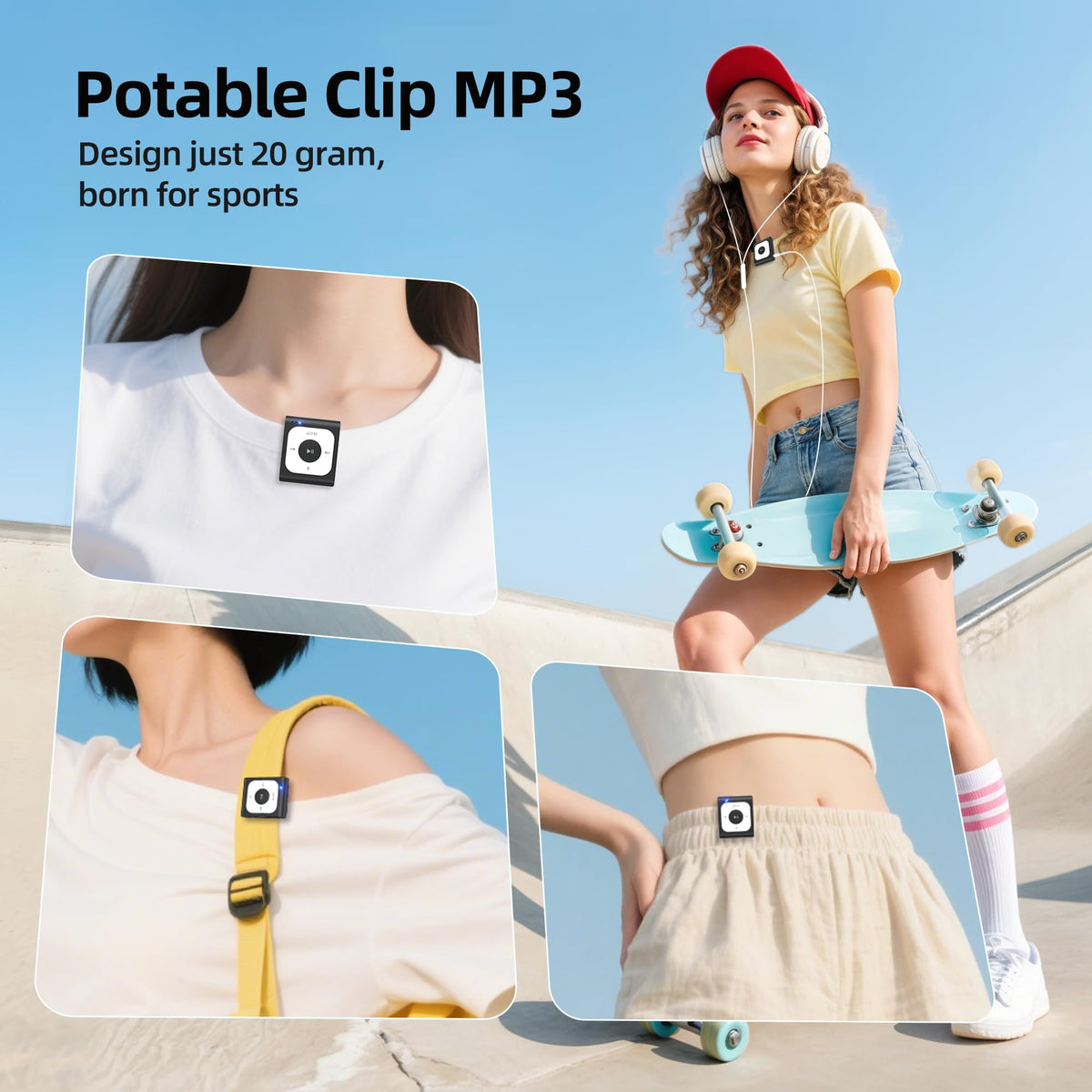 AGPTEK slim side profile illustrating compact size and portability