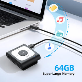 AGPTEK paired with headphones showing Bluetooth connection simplicity
