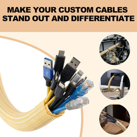 Cuttable cable tube allows easy customization around corners.