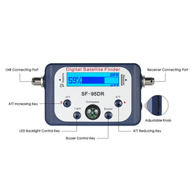 AGPTEK digital satellite meter compass aids fast dish alignment