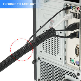 AGPTEK flame-retardant cable cover in a heat-prone area.