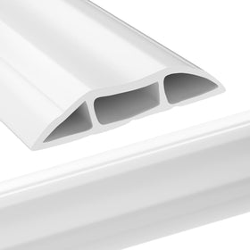 AGPTEK floor cable cover, side view concealing cords for cleaner floors
