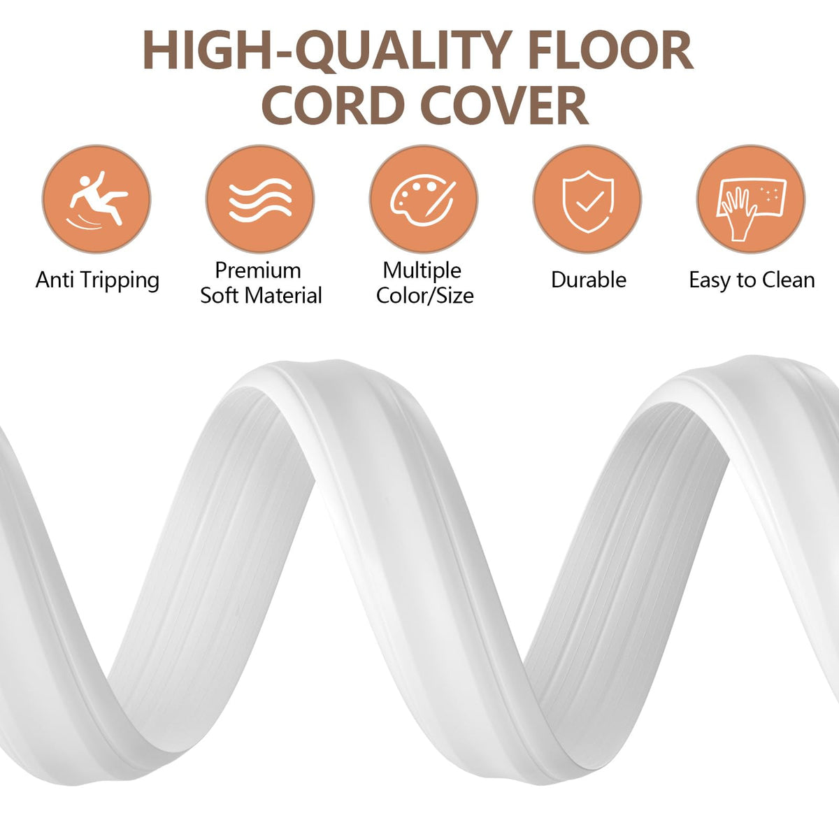 AGPTEK floor cable cover, indoor office setup tidying cables
