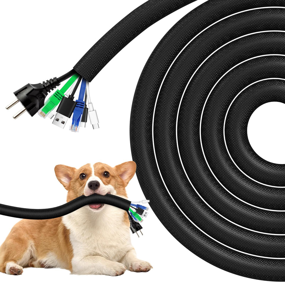 AGPTEK front packaging showing 6.6ft sleeve and key features for tidy cables