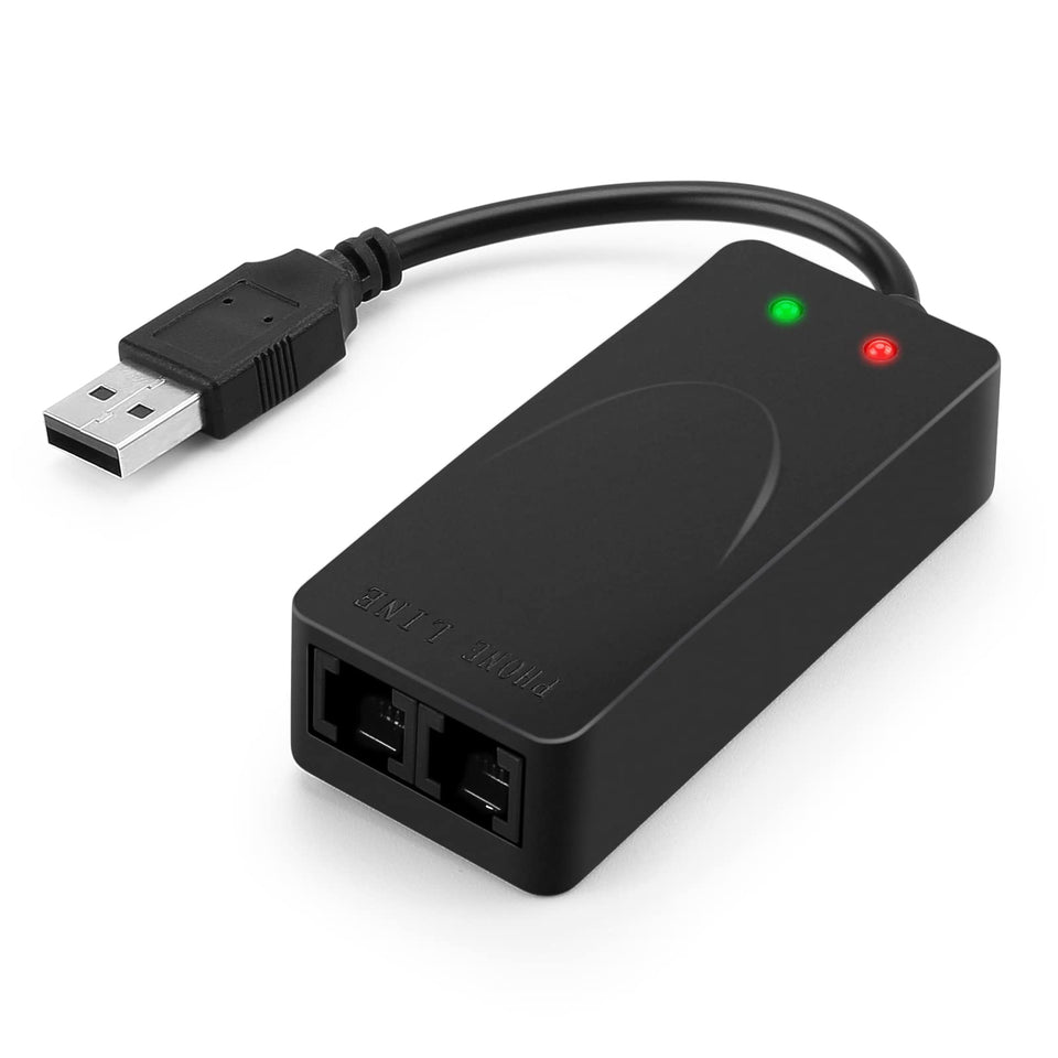 AGPTEK front view of external USB modem showing compact design and easy setup
