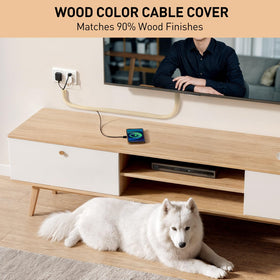 AGPTEK pet-proof cable sleeve prevents chewing and protects wiring.