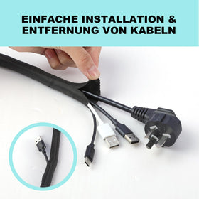 AGPTEK fastening ties and accessories laid out for secure cable management
