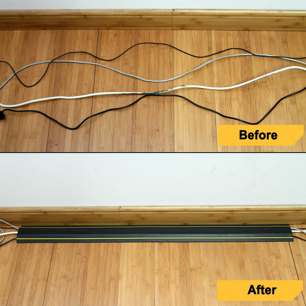 AGPTEK low profile floor cable cover blending with floor surfaces