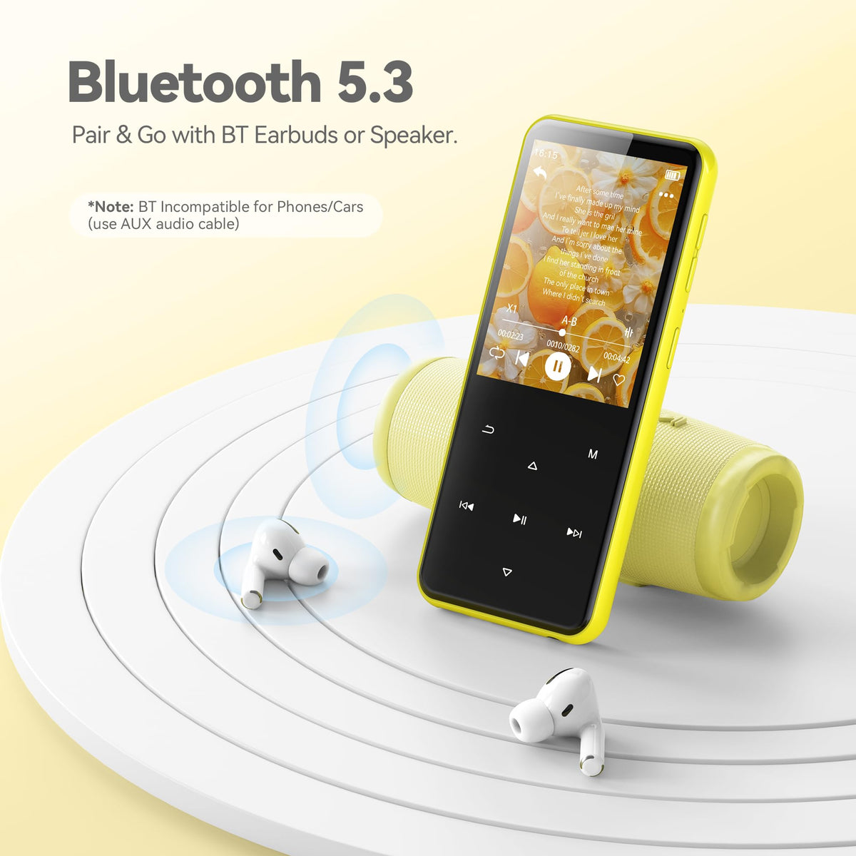AGPTEK M3 side profile with touch buttons, easy one-handed operation