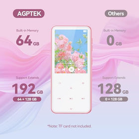 AGPTEK M3 paired with wireless headphones for phone-free listening