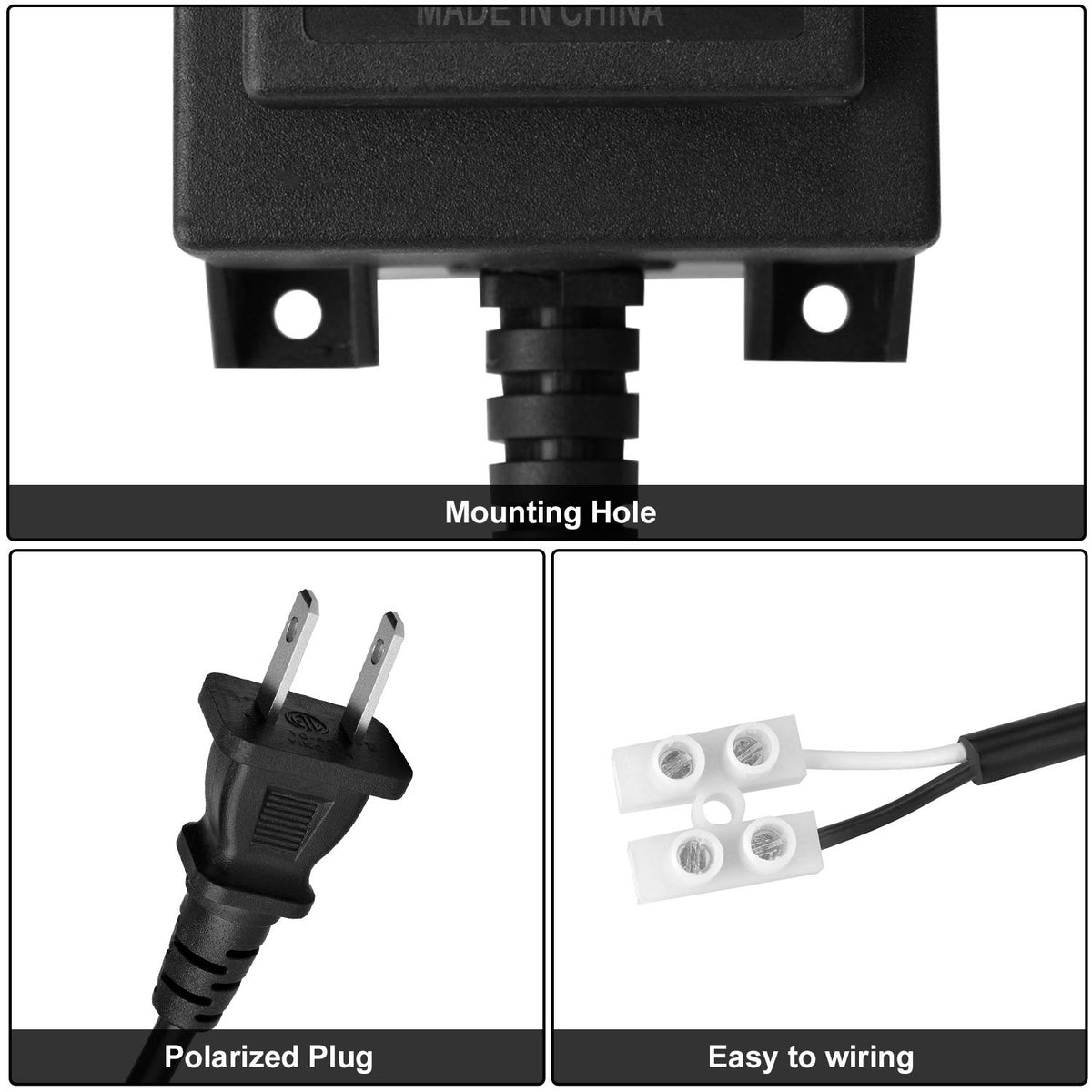 AGPTEK powering garden spotlights demonstrating reliable low-voltage outdoor illumination