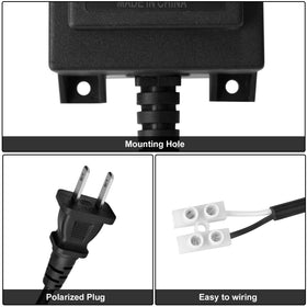 AGPTEK powering garden spotlights demonstrating reliable low-voltage outdoor illumination