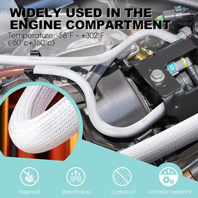 AGPTEK pet proof cable cover white protects wires from chewing