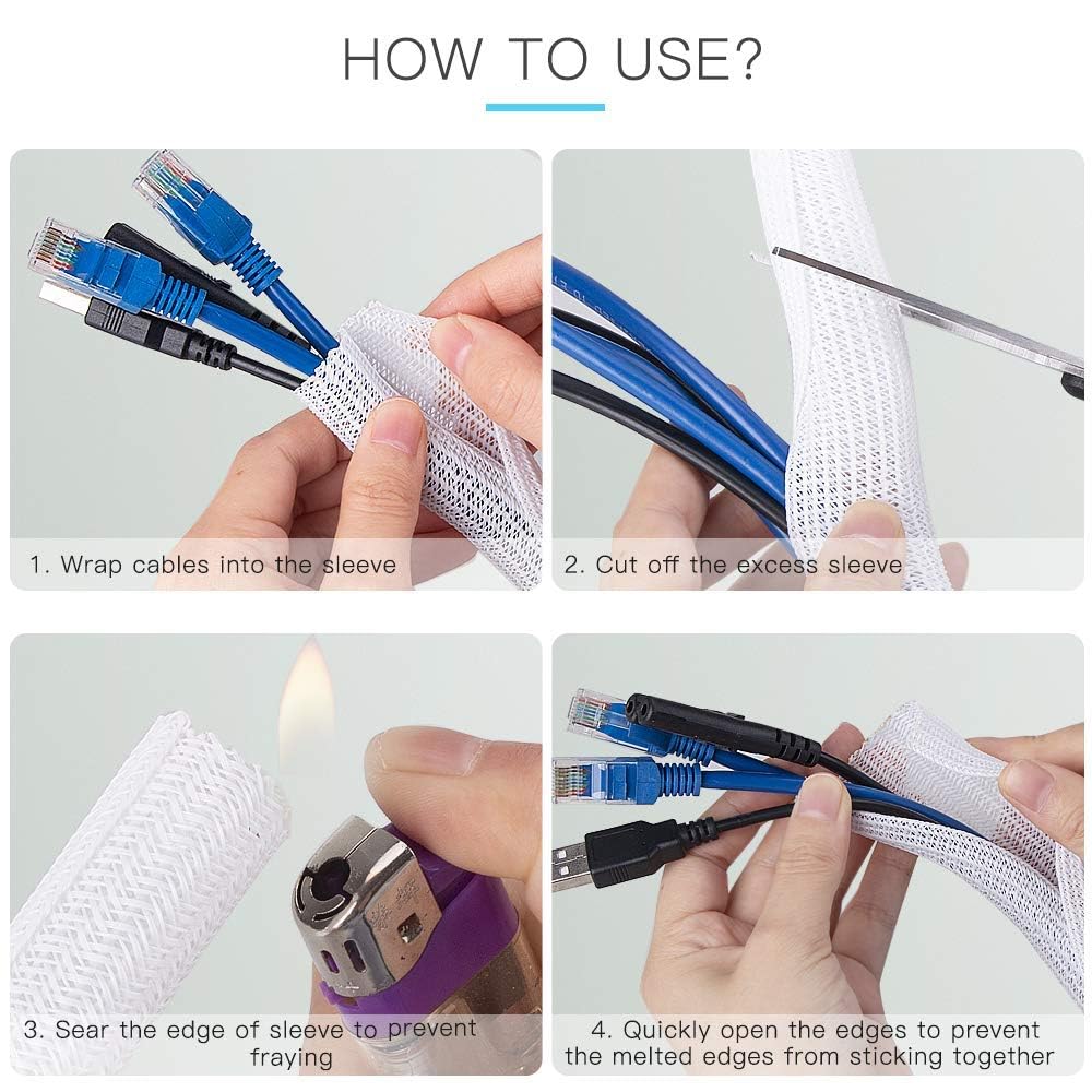 AGPTEK pet-proof cord protector prevents chewing from pets