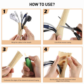 AGPTEK safe sleeve deters pet chewing while maintaining easy access to cables