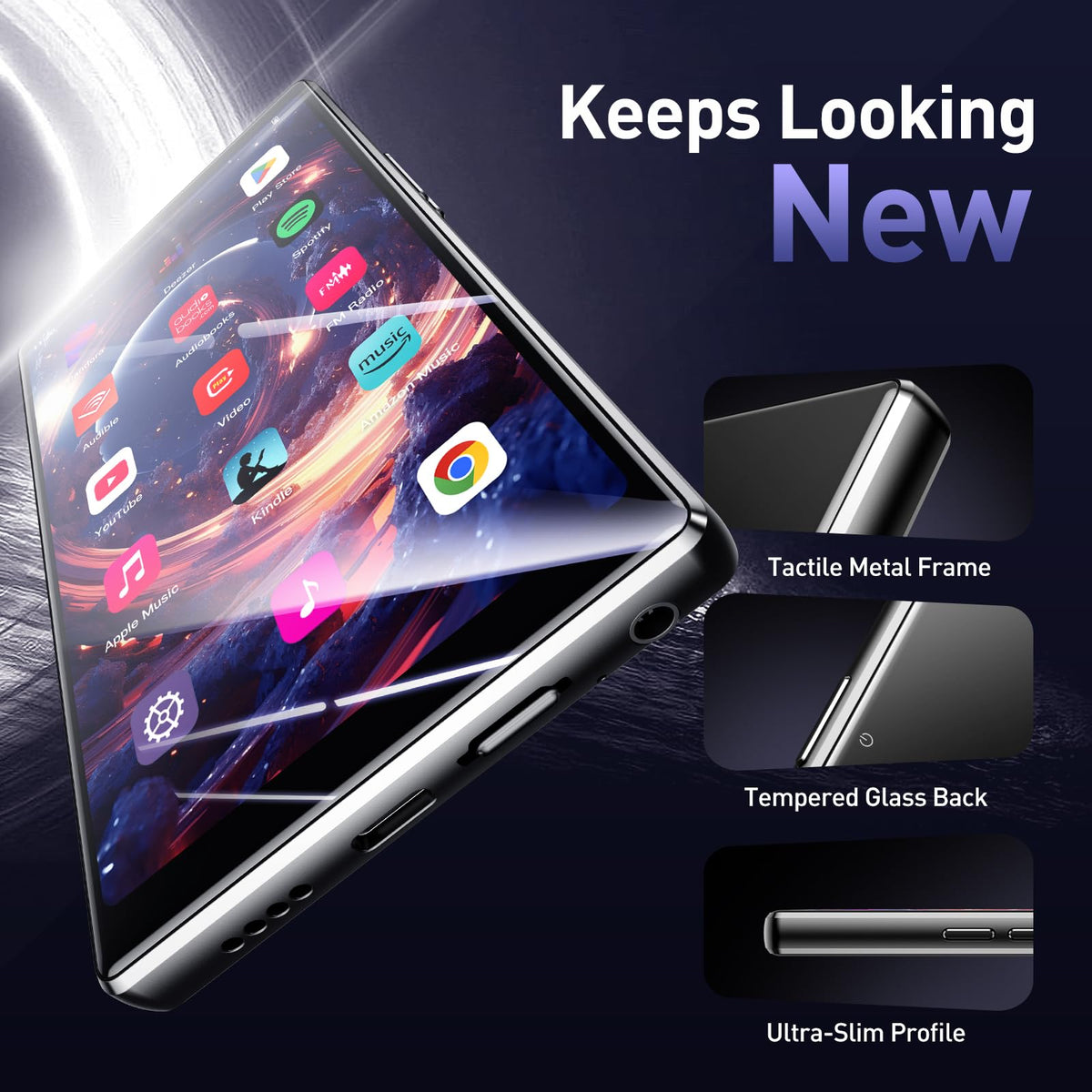 AGPTEK T09 metal-glass design offers a premium look and feel