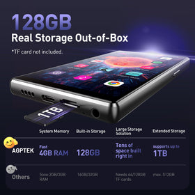 AGPTEK T09 preloaded apps provide instant access to Spotify, YouTube, and Kindle