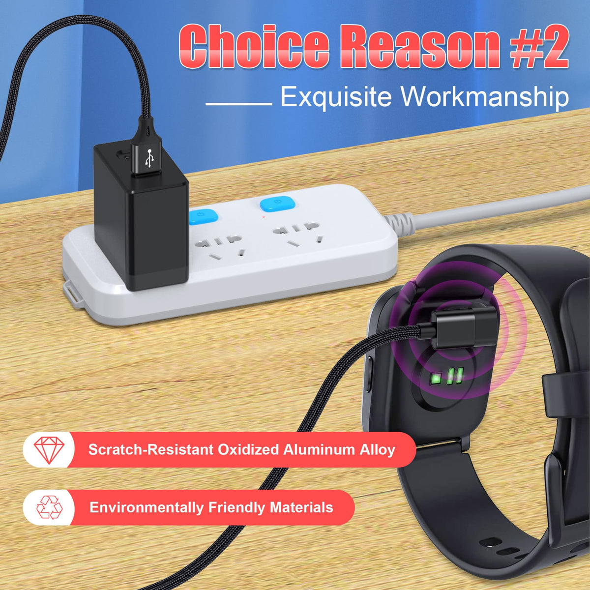 AGVEE 15000+ bend-tested cable delivers long-lasting flexibility for workouts and travel.