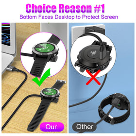 AGVEE Garmin lay-flat charging setup for comfortable use