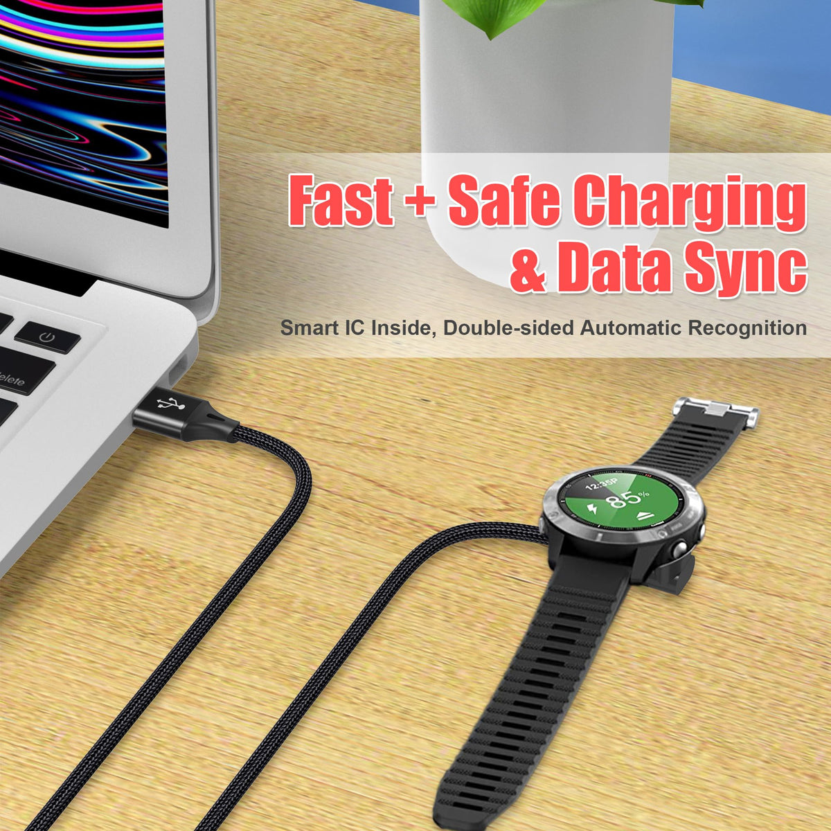 AGVEE built-in protection ensures safe charging and reliable data sync for Garmin devices.
