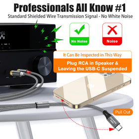 AGVEE USB-C connector detail highlighting reliable digital audio output