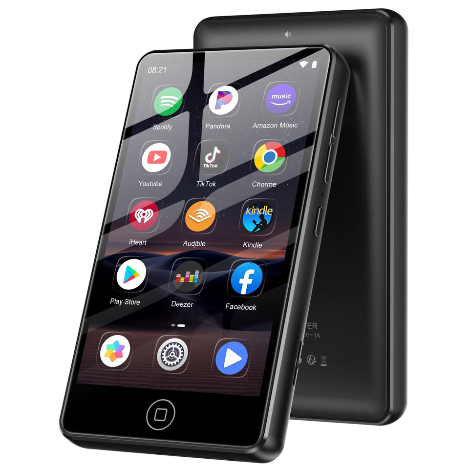 AGXOV 144GB MP3 player front view for portable listening on the go