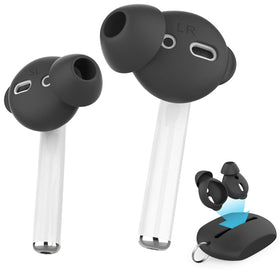 AHASTYLE AirPods ear tips silicone cover, large size, secure fit for active listening.