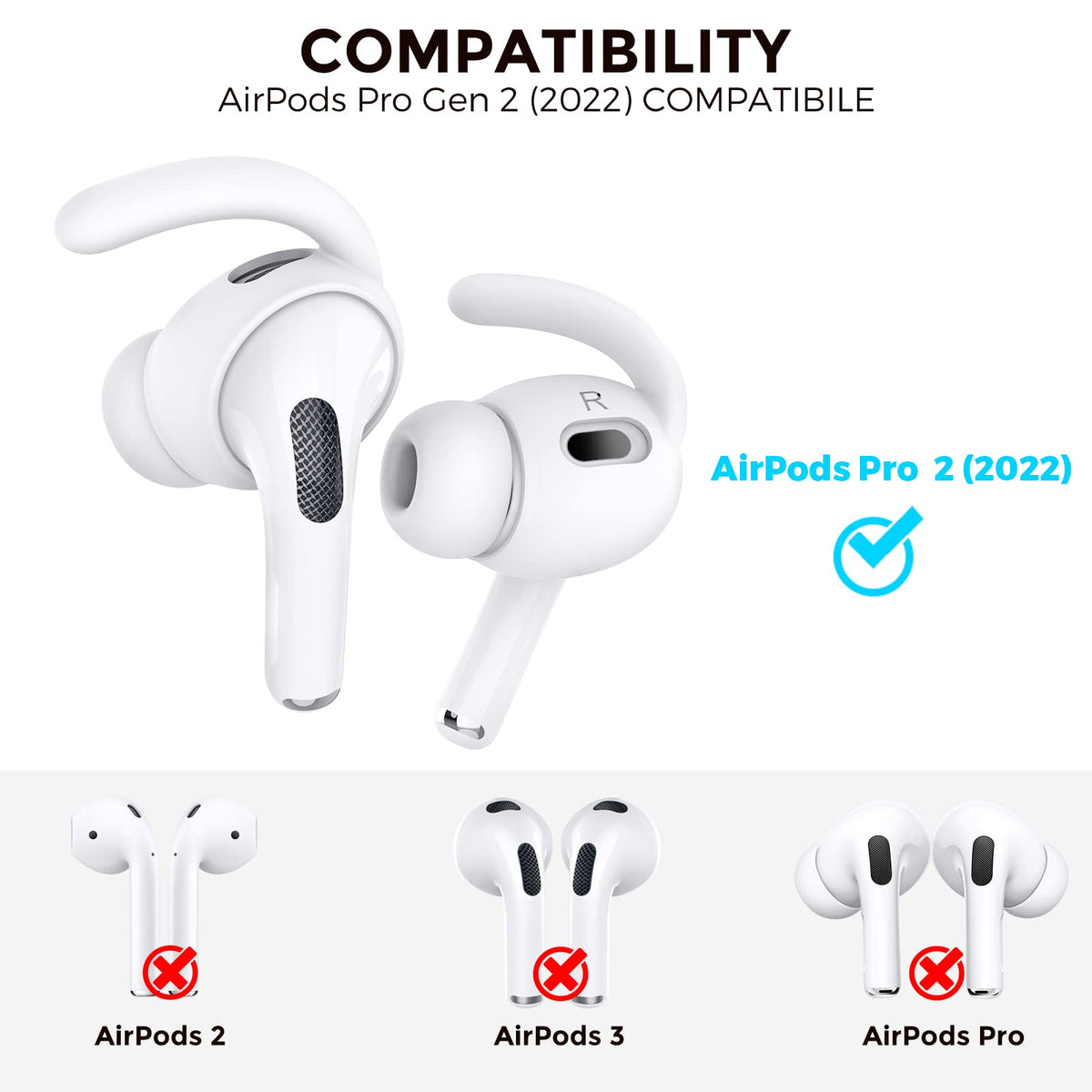 AHASTYLE anti-slip design keeps AirPods Pro 2 in place during runs