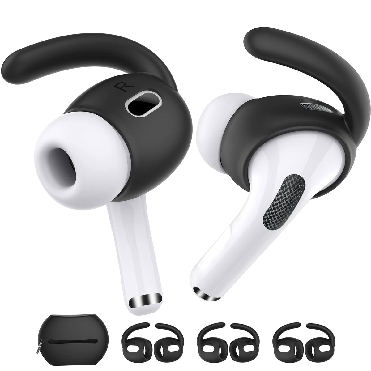 AHASTYLE AirPods Pro 2 earhooks front view for secure fit during workouts