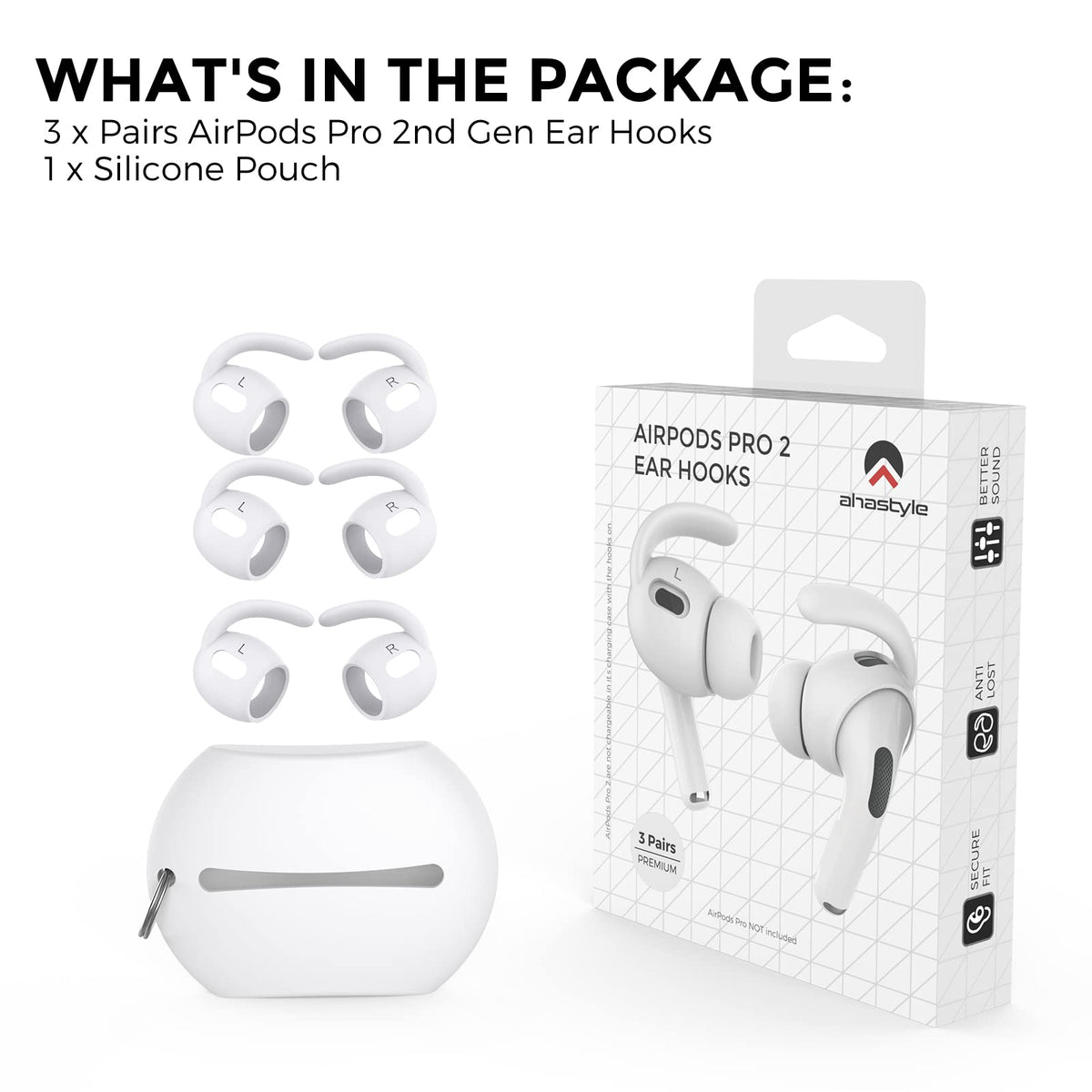 AHASTYLE lightweight silicone maintains ear comfort during extended use