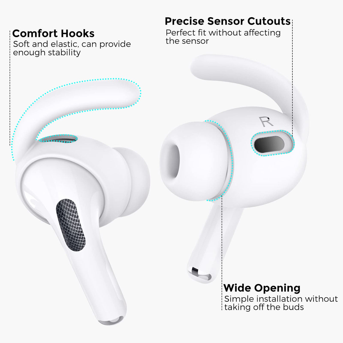 AHASTYLE soft silicone material offers lightweight comfort for long listening