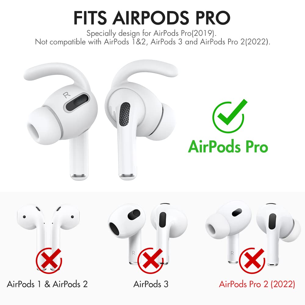 AHASTYLE AirPods Pro ear hooks worn during activity for secure use.