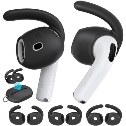 AHASTYLE AirPods 4 ear hooks anti-slip secure fit during workouts.