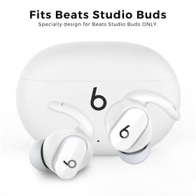 Lightweight silicone ear hooks keep Beats Studio Buds comfortable during workouts.