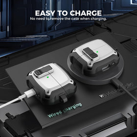 AHASTYLE charging case inside the protective skin showing exact Buds3 series fit