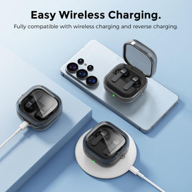 AHASTYLE case charging with cable showing wired charging access benefit