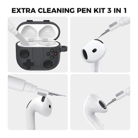 AHASTYLE cleaning kit tools laid out to remove dust and clean earbuds effectively