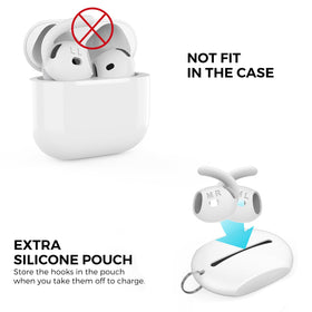 Large size earhooks for AirPods 4 maximize secure stability