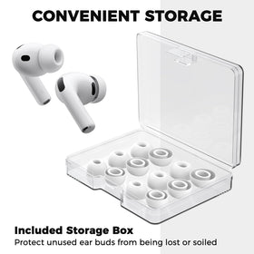 AHASTYLE Tips fit inside the charging case without removal.
